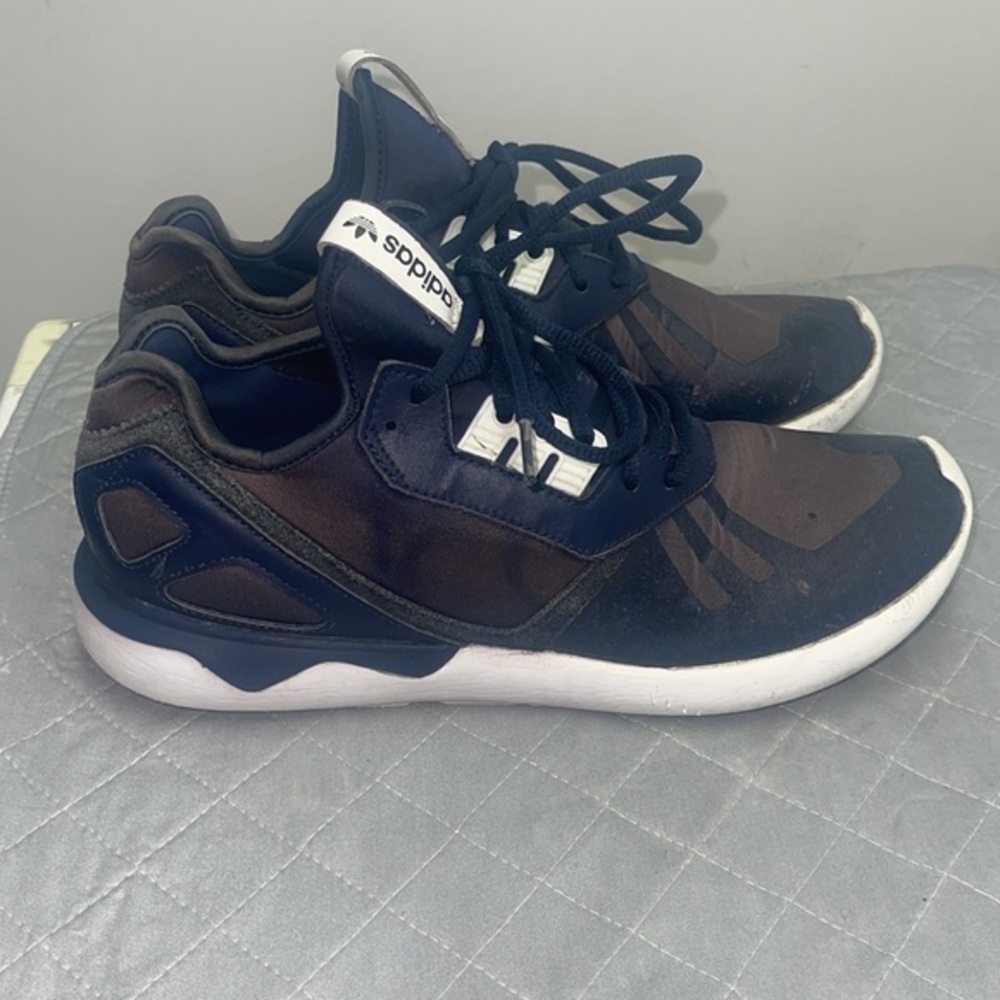 Adidas Original Tubular Runner Men's Size US 10 Sneakers Navy/White - Picture 3 of 6